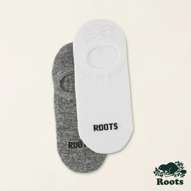 【Roots】Roots配件-絕對經典系列 小木屋元素隱形襪-二入組(灰色)