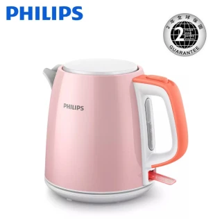 【Philips 飛利浦】1.0L 不鏽鋼煮水壺 蜜粉色 HD9348/53(HD9348)