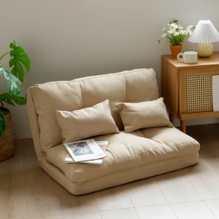 【完美主義】韓系復古包釦慵懶沙發床(雙人沙發/沙發床/折疊沙發/沙發)