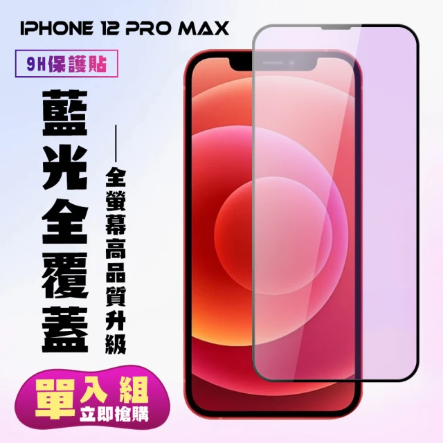 IPhone 12 PRO MAX 保護貼 買一送一 滿版黑框藍光手機保護貼(買一送一 IPhone 12 PRO MAX 保護貼)