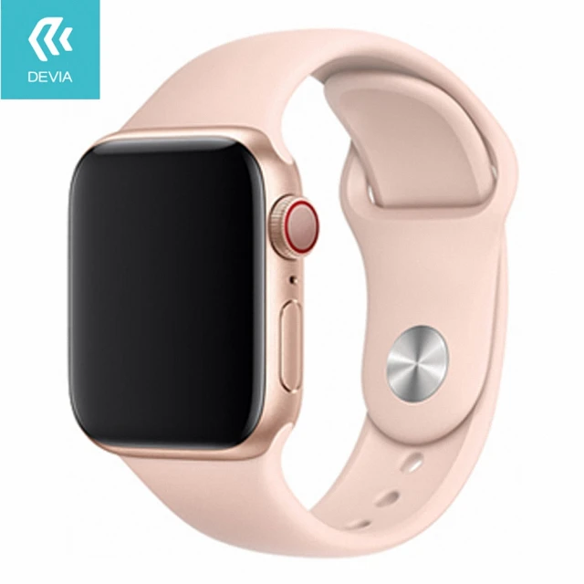 DEVIA Apple Watch 矽膠錶帶42/44/45/49mm共用款-粉色(適用Apple Watch 42/44/45/49mmmm)