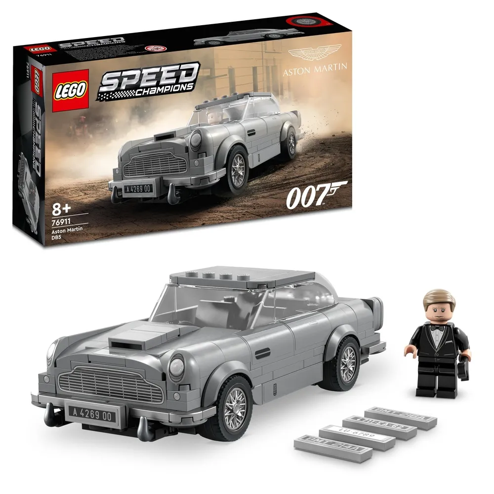 【LEGO 樂高】極速賽車系列 76911 007 Aston Martin DB5(James Bond 玩具車)