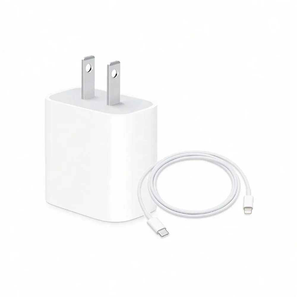 【Apple 蘋果】原廠20W USB-C 電源轉接器★原廠USB-C to Lightning傳輸充電線1M組