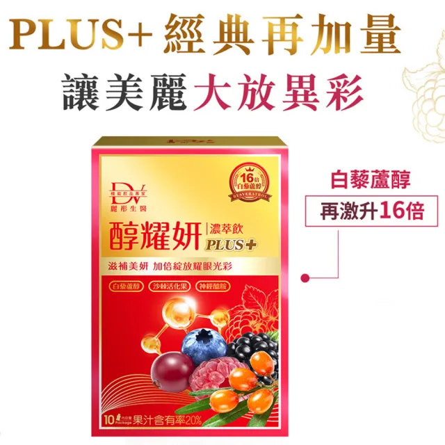 【DV 麗彤生醫】醇耀妍plus濃萃飲1盒(10包/盒 賈靜雯推薦-添加日本頂級燕窩酸)