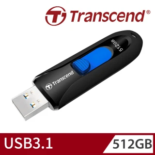 【Transcend 創見】JetFlash790 USB3.1 512GB 隨身碟-經典黑(TS512GJF790K)