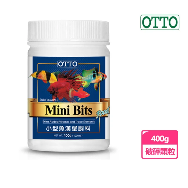 【OTTO 奧圖】小型魚漢堡飼 400g(適用燈科魚/鬥魚/小型鯉科/老鼠魚與短鯛)