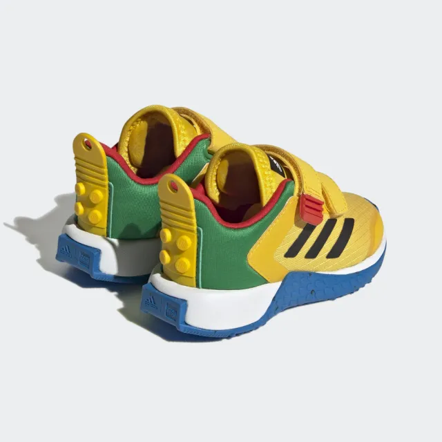 【adidas 愛迪達】運動鞋 童鞋 男童 女童 兒童 樂高 魔鬼氈 LEGO Sport DNA CF I 黃 HQ1308