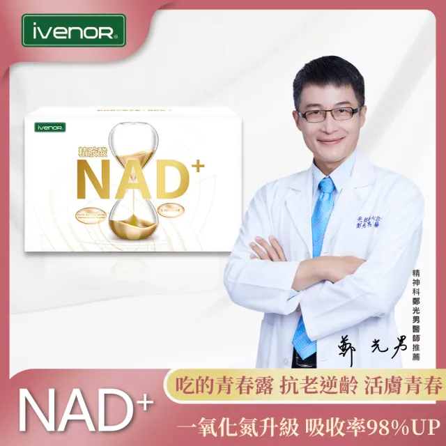 【iVENOR】NMN元氣錠1盒EX版-II(30粒/盒 啟動年輕基因 名人富豪指定)