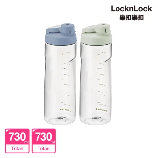【LocknLock樂扣樂扣】TritanTritan簡約好握隨身水瓶730ml(買一送一/二色任選/運動水壺)