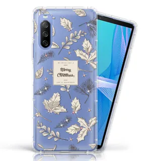 【Meteor】SONY Xperia 10 III 奧地利彩鑽空壓防摔手機殼-聖誕葉(多鑽版)