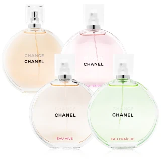 【CHANEL香奈兒】CHANCE 淡香水100ml 粉紅甜蜜/橙光輕舞/綠色氣息/黃色邂逅.四款任選(平輸)