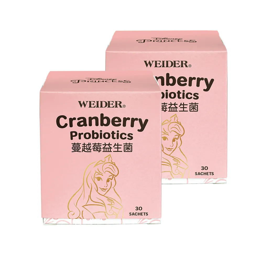 【WEIDER 威德】迪士尼 蔓越莓益生菌x2盒(30包/盒 Cran-Max蔓越莓-34倍高濃縮+專利菌株)