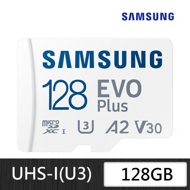 2入組【SAMSUNG 三星】SAMSUNG 三星EVO Plus microSDXC UHS-I U3 A2 V30 128GB記憶卡 公司貨(MB-MC128KA)