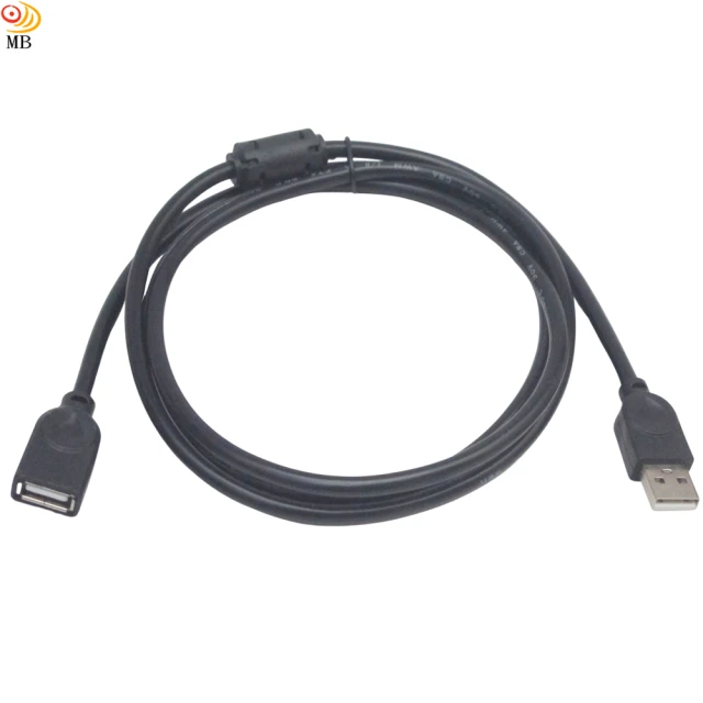 月陽 USB2.0 公對母1.4米雙屏蔽磁環USB延長線傳輸線充電線(USB14M)