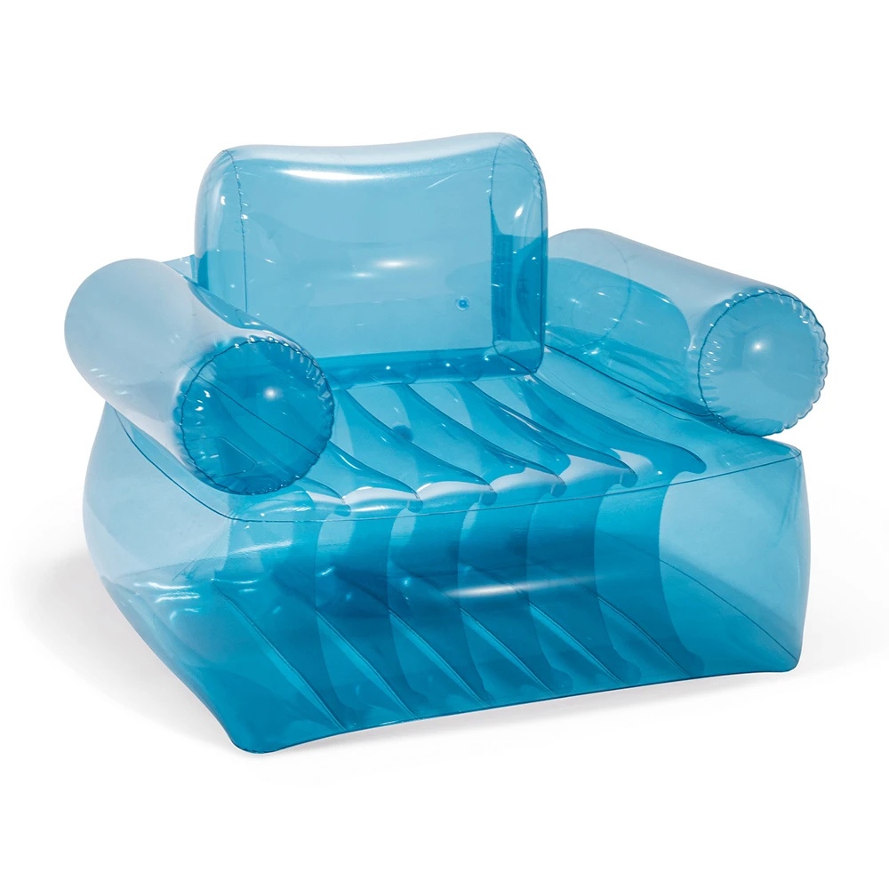 【INTEX】藍色透明充氣扶手椅(66503NP)