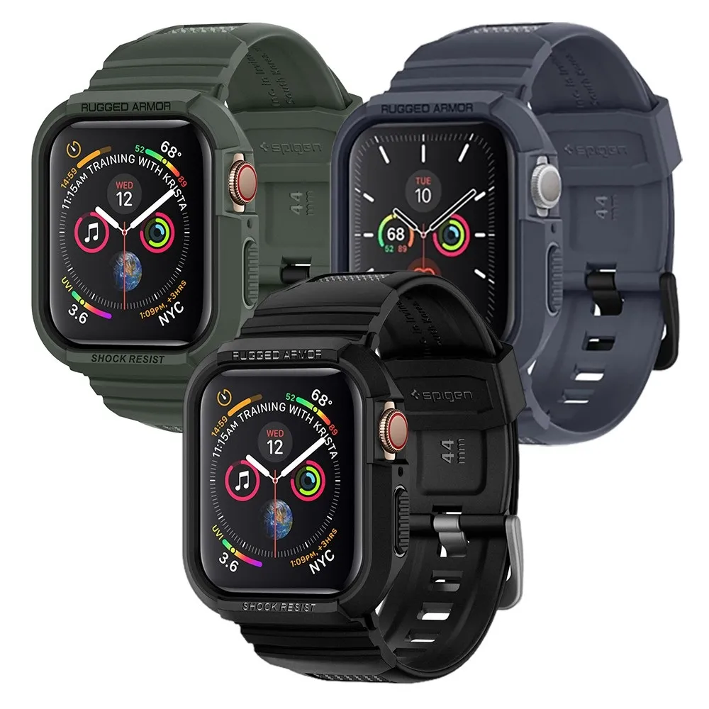 【Spigen】Apple Watch Series 8/7/6/5/4/SE Rugged Armor Pro防摔保護殼專業版(SGP 三色 45/44_41/40mm)