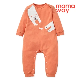 【mamaway 媽媽餵】BABY蓄熱保溫長袖連身衣 1入(北極熊)