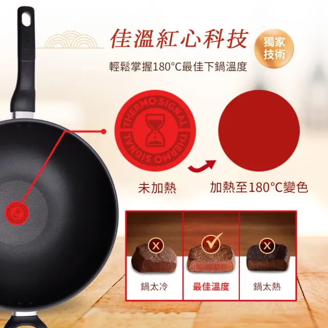 【Tefal 特福】新經典系列36CM單柄不沾鍋炒鍋(加蓋)