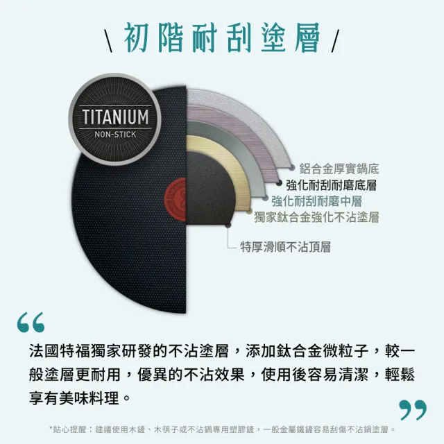 【Tefal 特福】全新鈦升級-爵士系列30CM不沾鍋深平底鍋