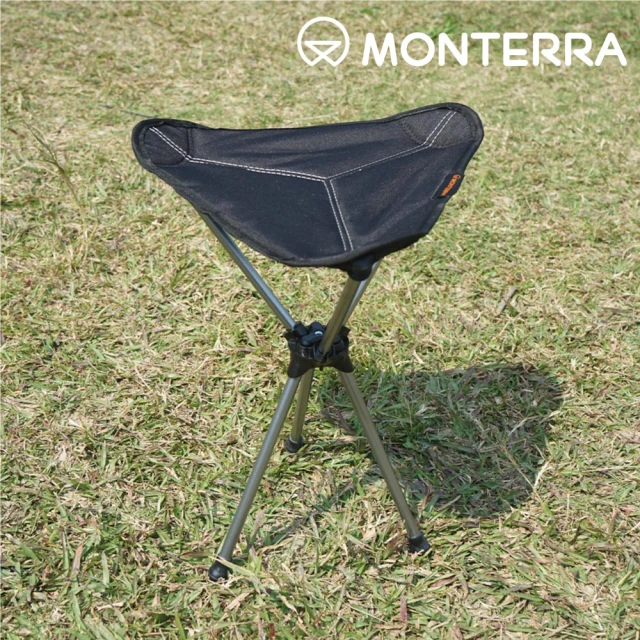 【Monterra】Saddle Alpha 輕量鞍型折疊椅 黑色(韓國品牌、露營、摺疊椅、折疊)