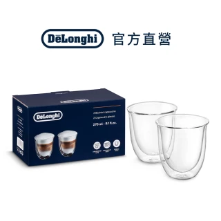 【Delonghi 迪朗奇】雙層玻璃杯組 270ml(2 入)