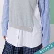 【betty’s 貝蒂思】多層次條紋布拼接上衣(淺灰)