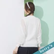 【betty’s 貝蒂思】蕾絲裝飾雪紡袖針織衫(白色)