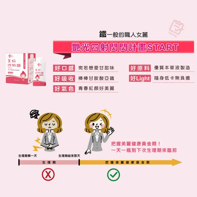 【李時珍】美妍四物鐵精華飲2+2盒(12包/盒)