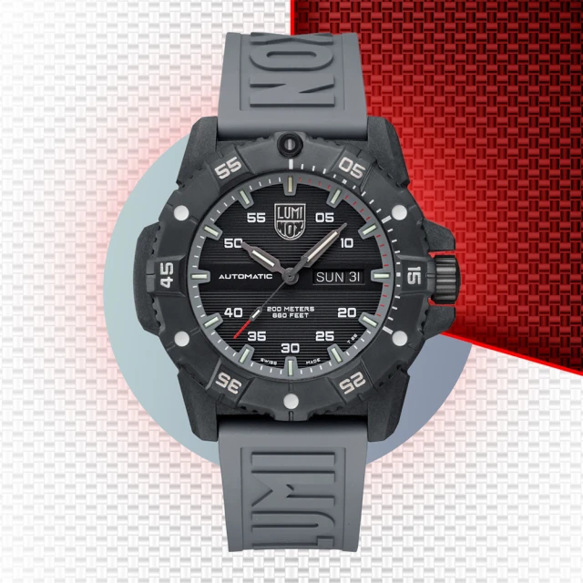 【LUMINOX 雷明時】雷明時海豹部隊機械錶-46MM/黑面灰計時圈/灰色橡膠CTF錶帶(灰色橡膠CTF錶帶)