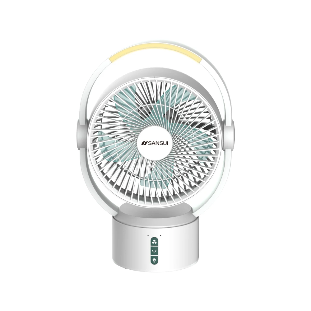 【SANSUI 山水】9吋美型移動智慧驅蚊循環充電式風扇 戶外露營居家不怕停電(SDF-0915)