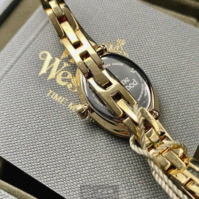 Vivienne Westwood】薇薇安女錶型號VW00008(白金色錶面銀錶殼金色精鋼