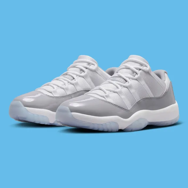 NIKE 耐吉 休閒鞋 Air Jordan 11 Low Cement Grey 灰水泥 漆皮 休閒鞋 男鞋 AV2187-140