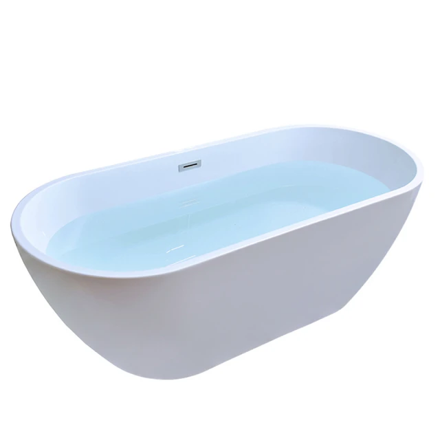 【韓柳】獨立式亞克力橢圓雞蛋型浴缸-1.5米(浴缸/浴盆/亞克力/成人空缸浴缸)