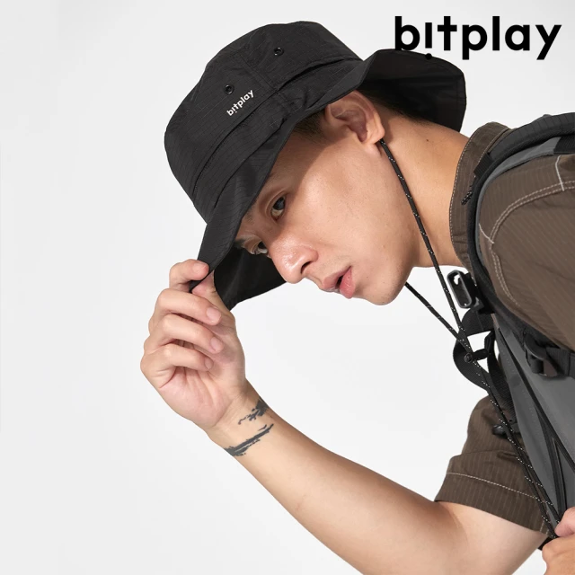 bitplay【bitplay】Wander Pack 隨行寬帽 M/L - 黑色(登山帽 漁夫帽 戶外 登山 防潑水 露營 輕便 收納)