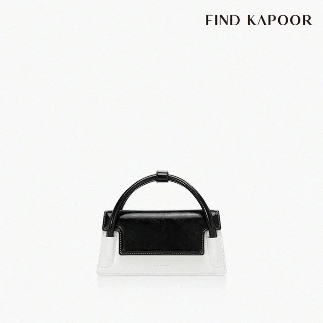 【FIND KAPOOR】MARTY WEDGE 22 CRINKLED 翻蓋斜背梯型包- 黑白拼接