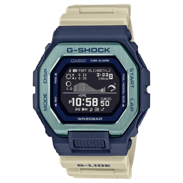 【CASIO 卡西歐】G-SHOCK潮汐月相電子錶(GBX-100TT-2)