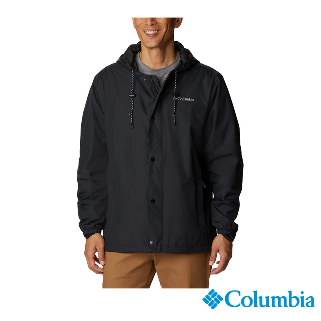 【Columbia 哥倫比亞】男款-Cedar Cliff™Omni-Tech防水外套-黑色(UWM34310BK)