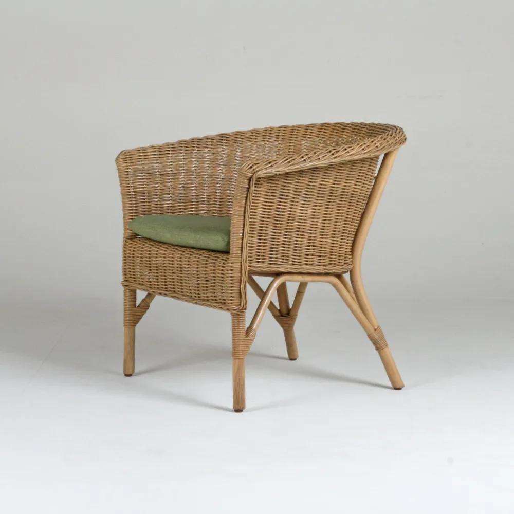 【山茶花家具】藤椅-自然色-田園造型/室內椅/Indoor(藤椅 涼椅 休閒椅)