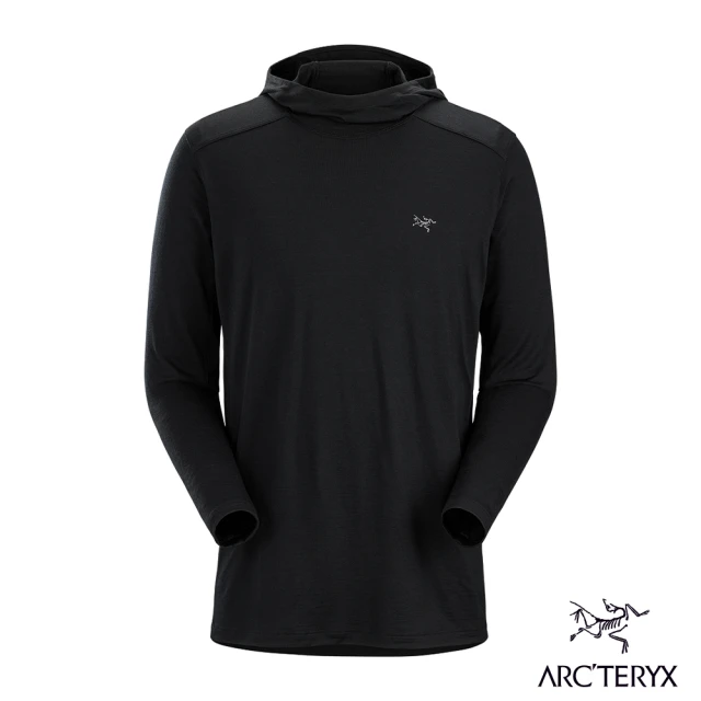 【Arcteryx 始祖鳥】男 Ionia 羊毛長袖套頭衫(黑)