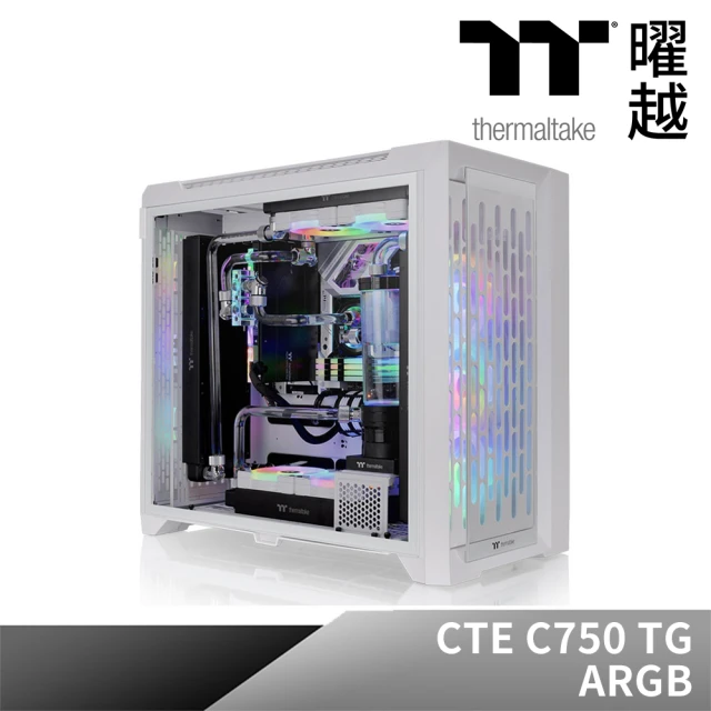 【Thermaltake 曜越】CTE C750 TG ARGB雪白版 高直立式機殼(CA-1X6-00F6WN-01)