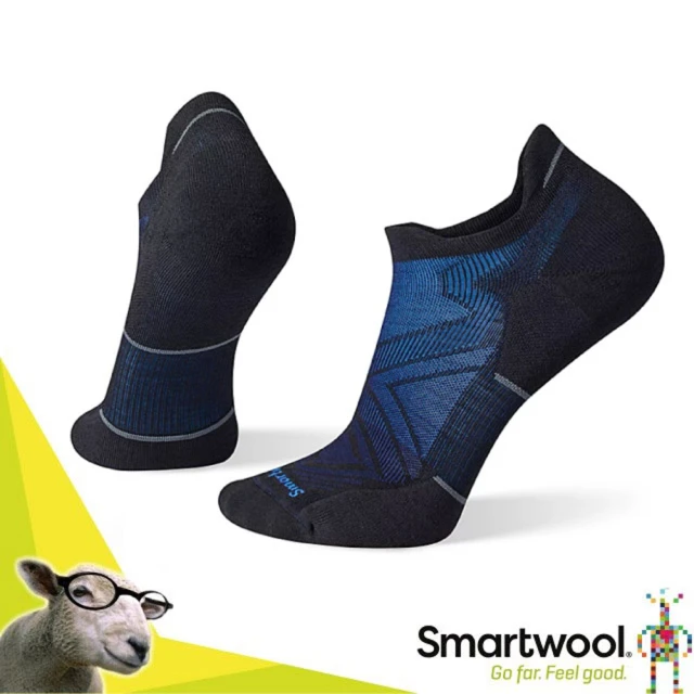 SmartWool【SmartWool】美麗諾羊毛 機能跑步局部輕量減震踝襪(SW001659-001 黑色_2雙入)