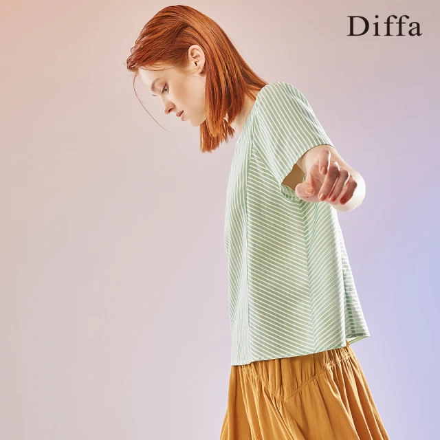 Diffa 美型剪裁幾何意象上衣-女優惠推薦