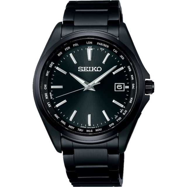 【SEIKO 精工】經典太陽能電波錶(7B75-0AA0SD/SBTM333J)