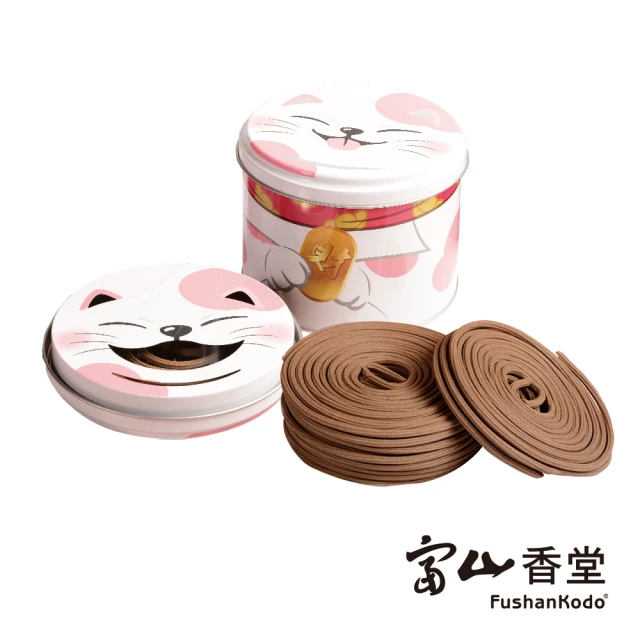 【富山香堂】防護限定_天然沉檀富貴守護香2入組(蚊香蟲蟲剋星除蚊 富貴虎 招財貓)
