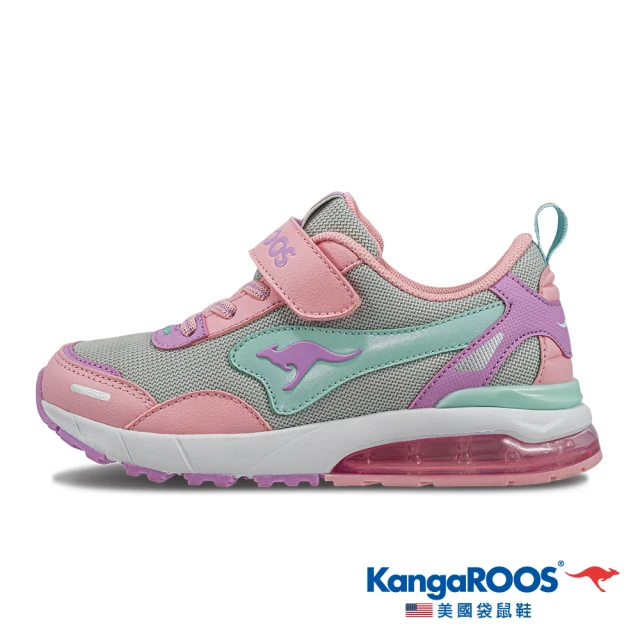 KangaROOS【KangaROOS 美國袋鼠鞋】童鞋 K-RIDER 防潑水 機能運動鞋(粉/綠/紫-KK32373)