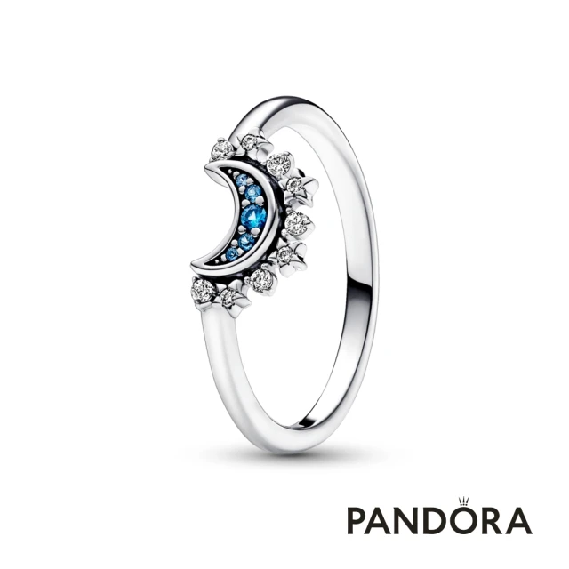Pandora官方直營 密鑲寶石蛇鏈紋三圈戒指-絕版品折扣推