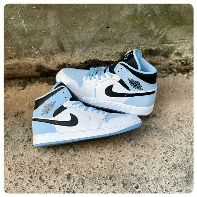 【NIKE 耐吉】Air Jordan 1 Mid Ice Blue 白 藍 冰藍 男鞋(DV1308-104)