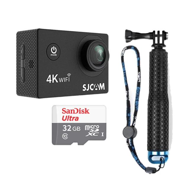 Mr.U 優先生 SJCAM SJ4000 AIR WiFi 手持自拍組 4K 運動攝影機 行車記錄器(贈32G+自拍棒)