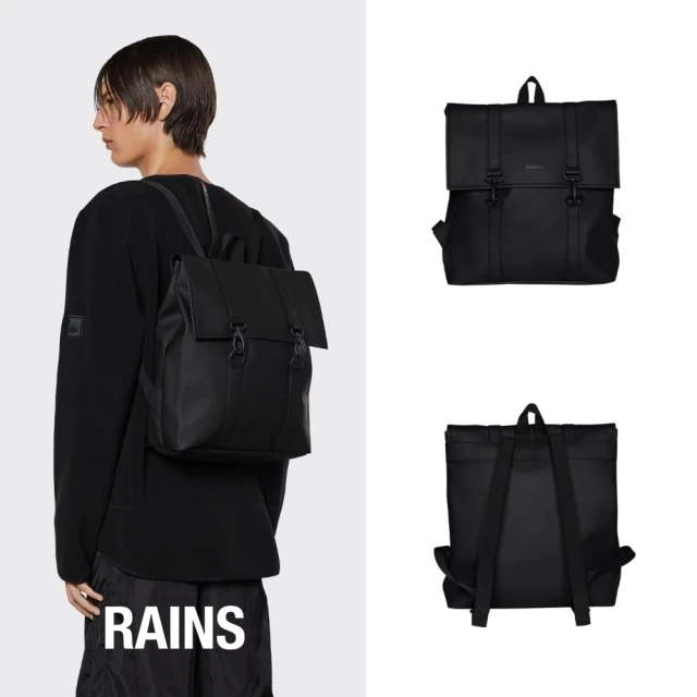 Rains MSN Bag Mini 經典防水迷你雙扣環後背包(Black 經典黑)