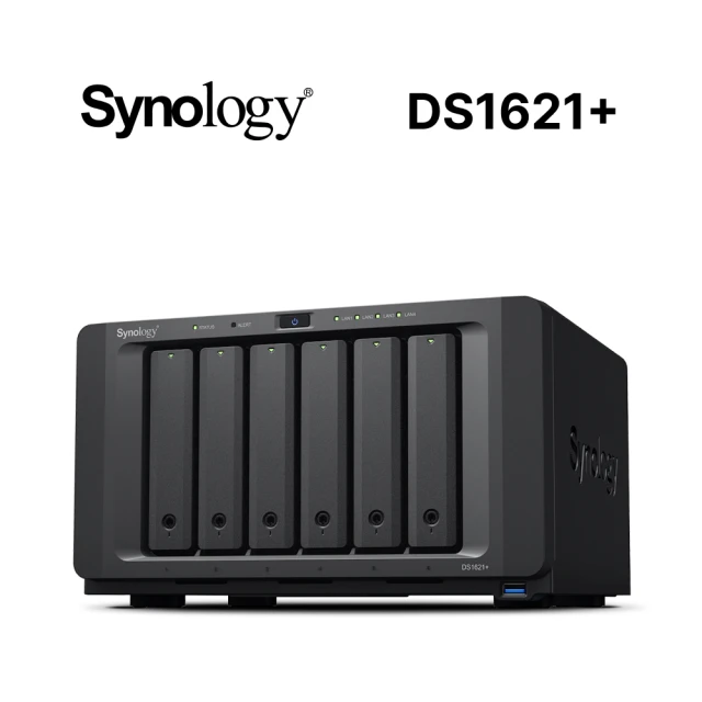 Synology 群暉科技 搭 HAT3300 6TB x2 ★ DS1621+ 6Bay NAS 網路儲存伺服器